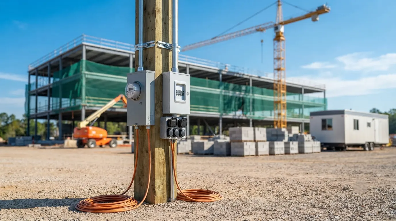 Temporary Power Pole in Hialeah, FL